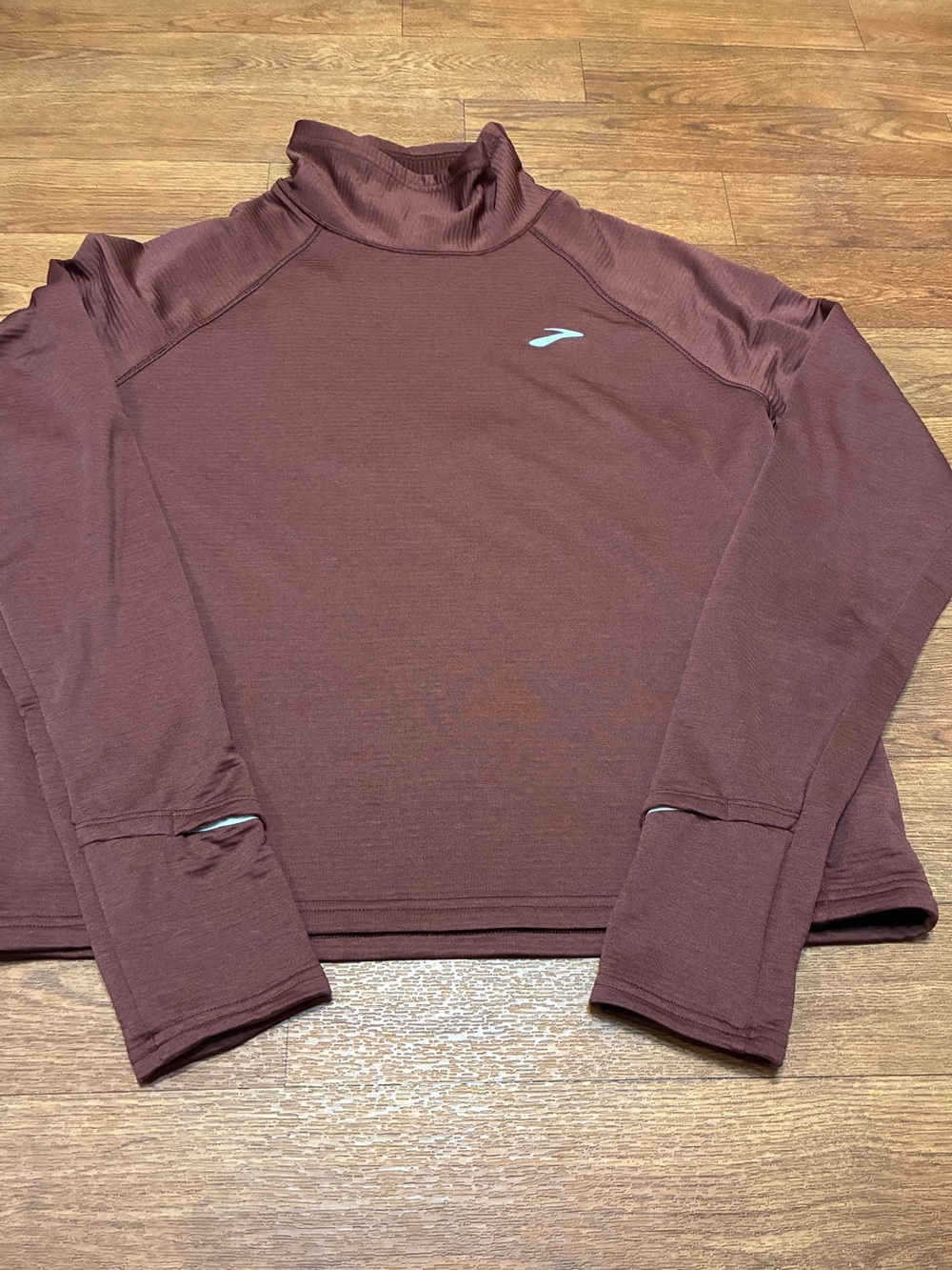 Women’s Brooks Run Happy Maroon Long-Sleeve Pullover Size Large